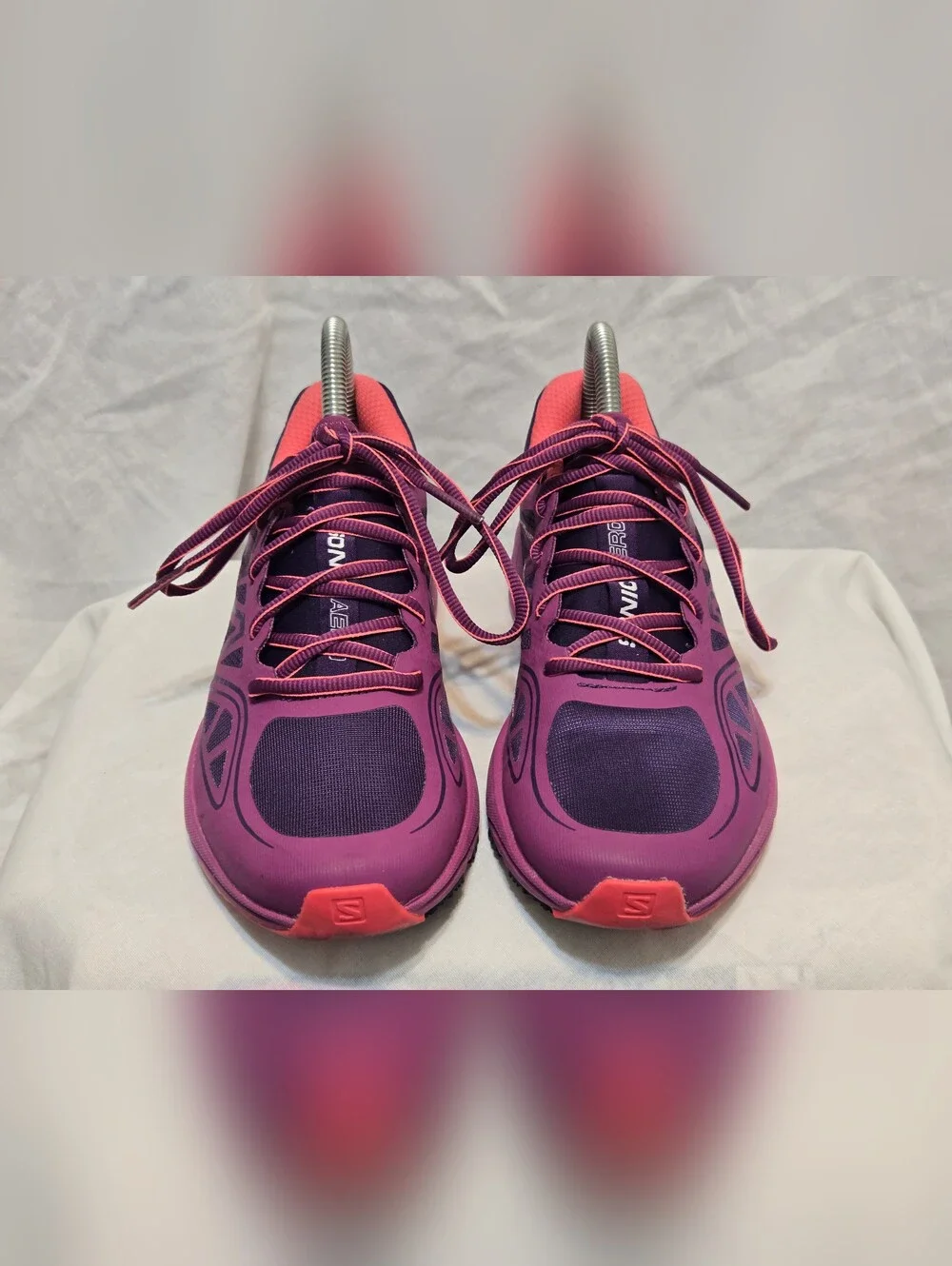 Salomon Sonic Aero Womens Cosmic Purple/pk Ortholite Running Shoes  US 7
